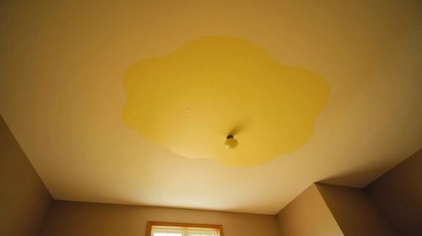 Que faire face à une tache jaune au plafond de votre chambre ?